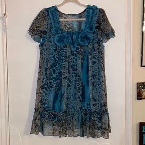 Pretty Angel Leopard Floral Tunic